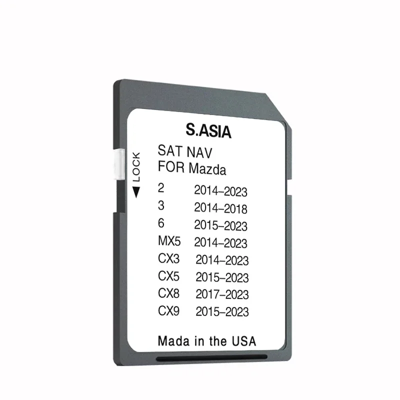 Imagem -05 - Mapas para Ásia do Sul Sat Nav Atualiza Mapas para Mazda de 2014 a 2023 Cartão sd de Navegação