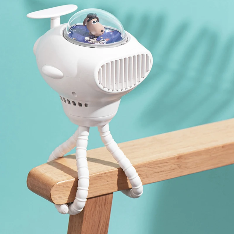 Ventola per passeggino sicura portatile adorabile del fumetto ricarica USB ventola elettrica di raffreddamento ad aria portatile multiuso per la casa