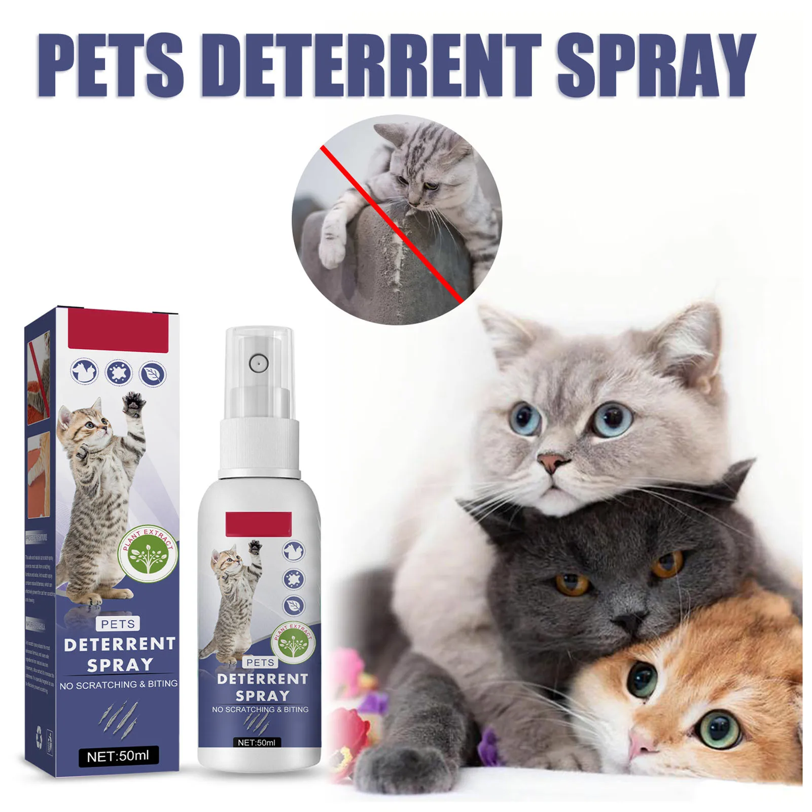 Cat Spray Deterrent Protect Furniture Spray For Anti Scratching & Biting Herbal Plant Safe Ingredients Keep Pet Off Pr Sale