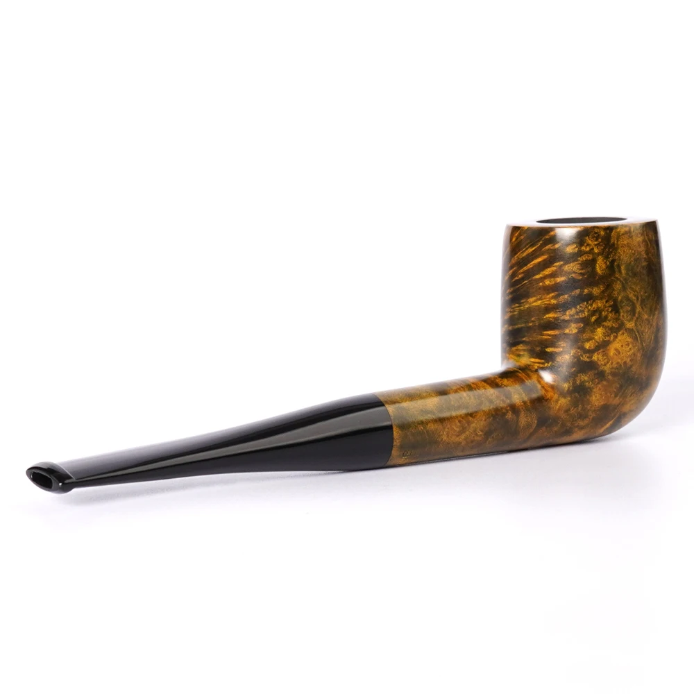 Handmade briar tobacco pipe classic straight handle pool pipe 9mm pipe channel acrylic pipe mouth beginner smoking pipe gift