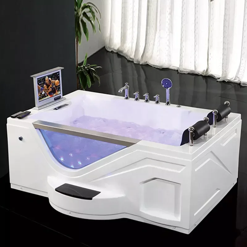 Venta de fábrica, bañera de hidromasaje independiente barata, remojo de burbujas, bañera de hidromasaje para 2 personas, bañera de masaje personalizada con spa, 1 pieza, 1,8 m