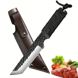 1PC Carving knife EDC barbecue knife, fruit knife, steak knife, suitable for camping barbecue outdoor mountaineering