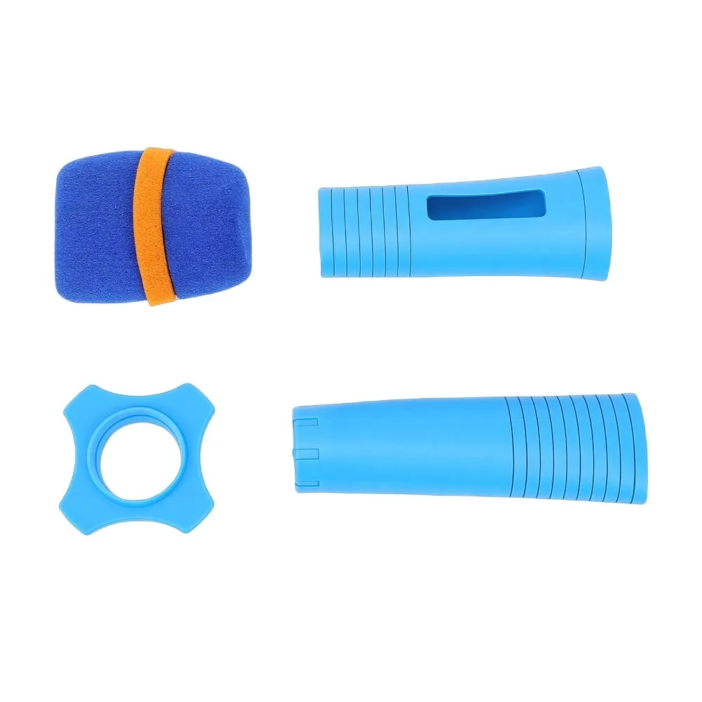 Silicone Wireless Microphone Cover with Windscreen Anti Slip Ring Microphone Handle Sleeve Anti Fall Mic Cover