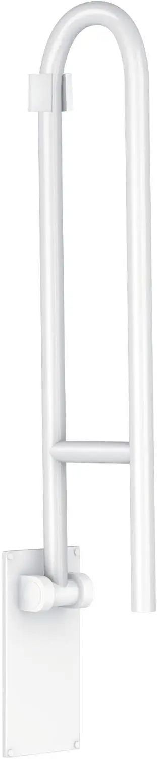 

30-дюймовая откидная вкручиваемая поручень для ванной комнаты, цвет «Ледниковый белый», соответствует стандартам ADA