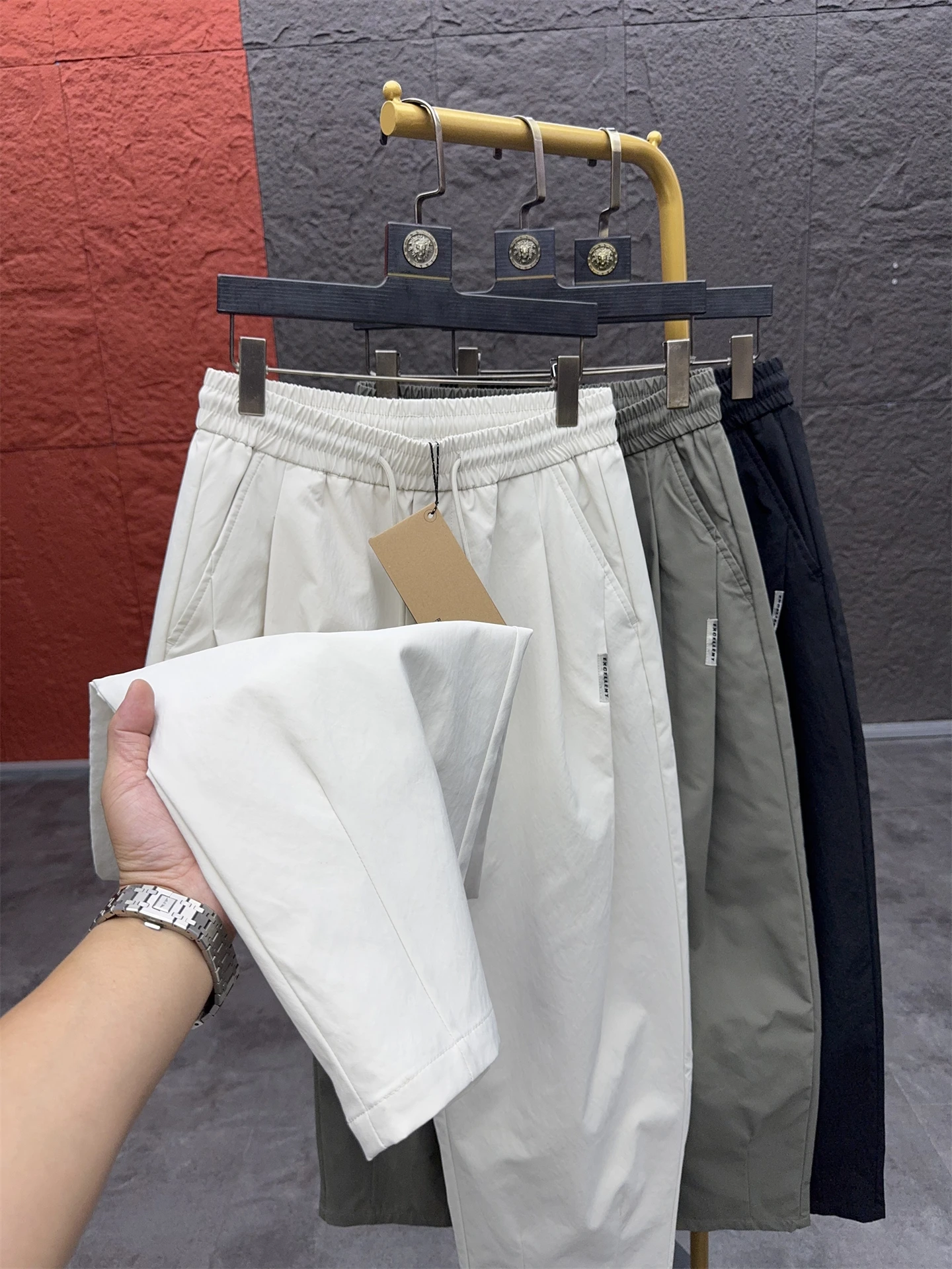 

Svip American Sle прямые брюки для спецодежды легкие дышащие свободные повседневные летние мужские брюки Cool Feeling