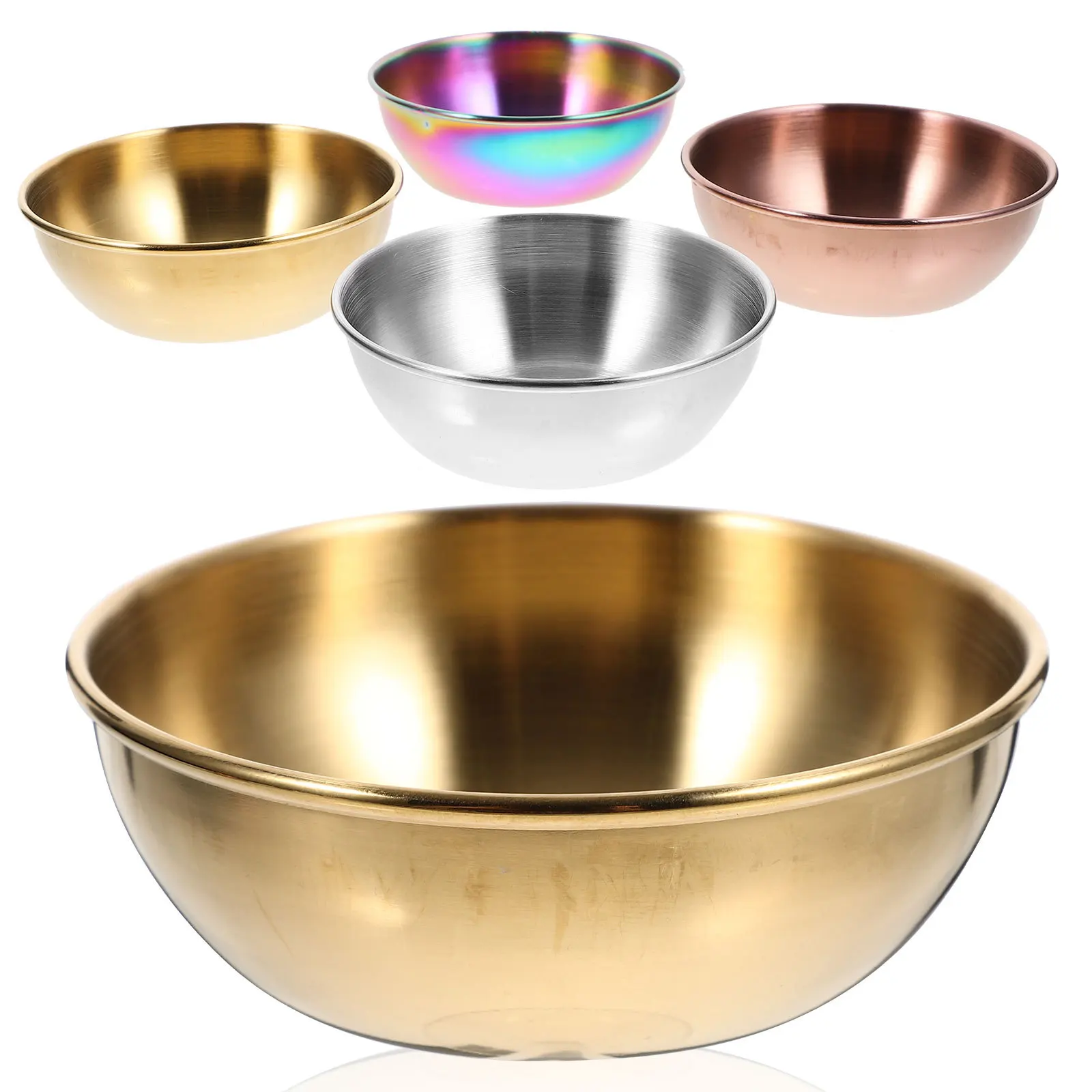 

4Pcs Stainless Steel Seasoning Dishes Sauce Containers for Chili Salt Mustard Hotel Restaurant Kitchen