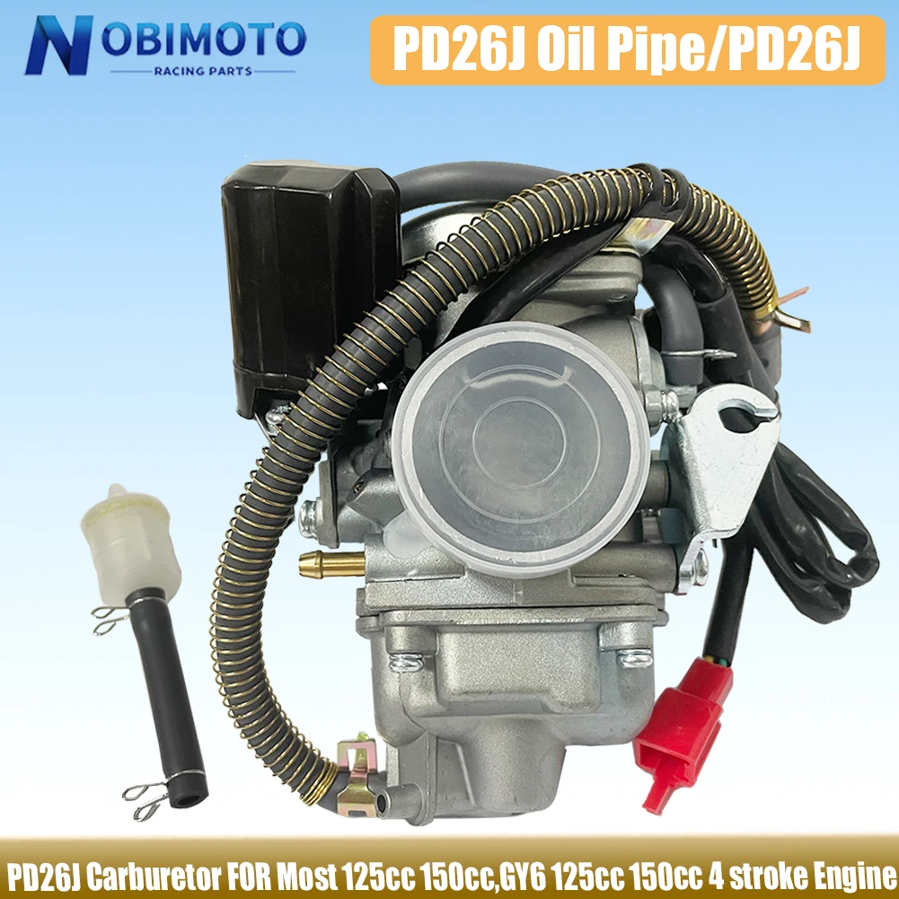 26mm Motorcycle PD26J Carburetor Choke With Electric Choke For Honda GY6 125cc 150cc Scooter ATV 4 Stroke Accessories Motocross