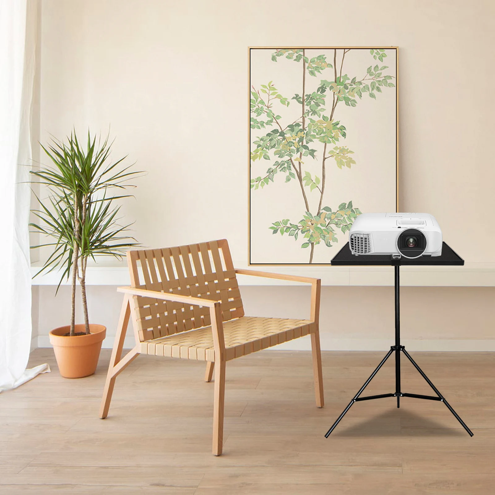 Projector Tray Holder 24x34 Black for Laptop Speaker Tripod Bracket Durable Projector Tripod Tray Tablet Stand Stage Home Office