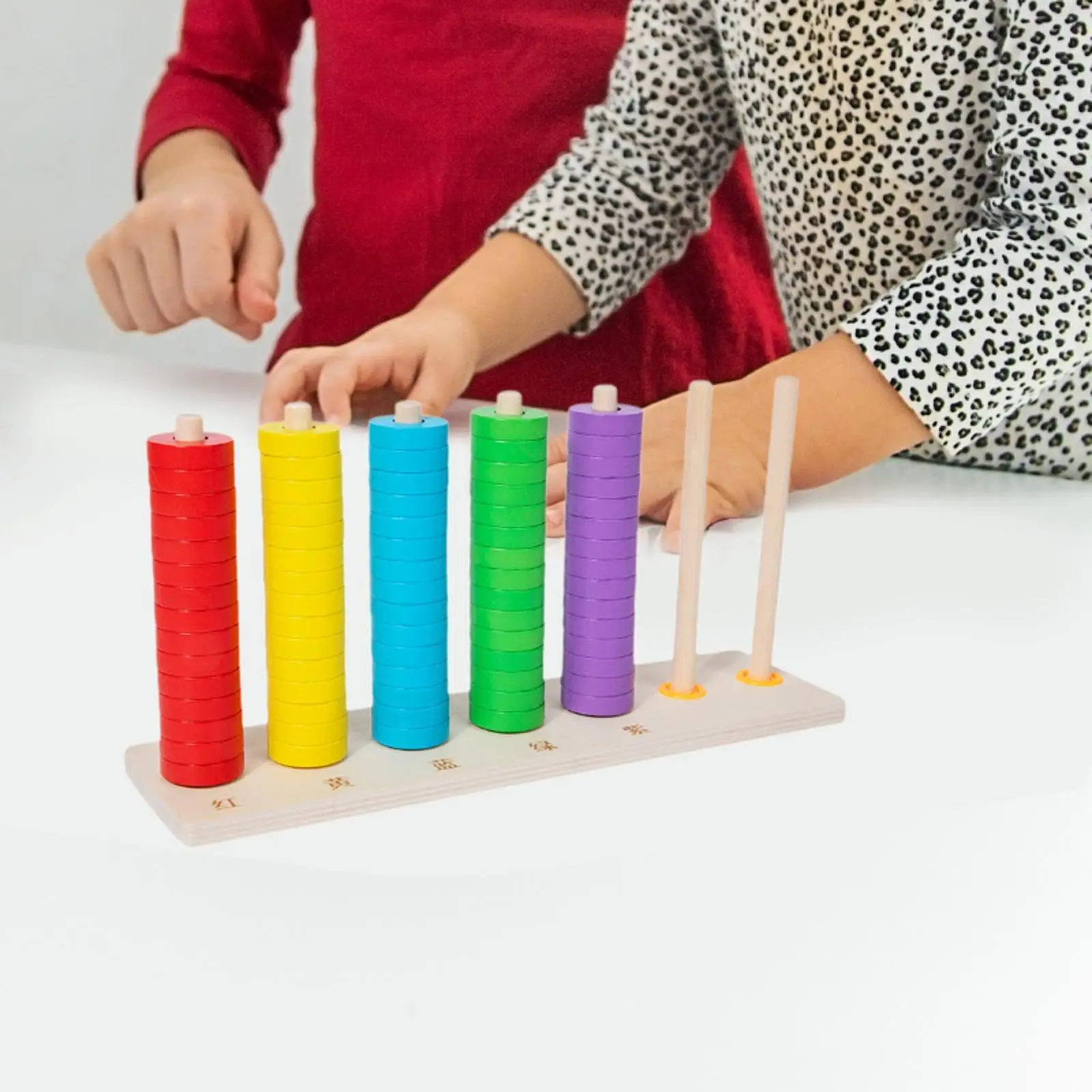 Jouets de tri de comptage et de documents en bois coloré, apprentissage de la maternelle pour 3 ans, cadeau de nuit