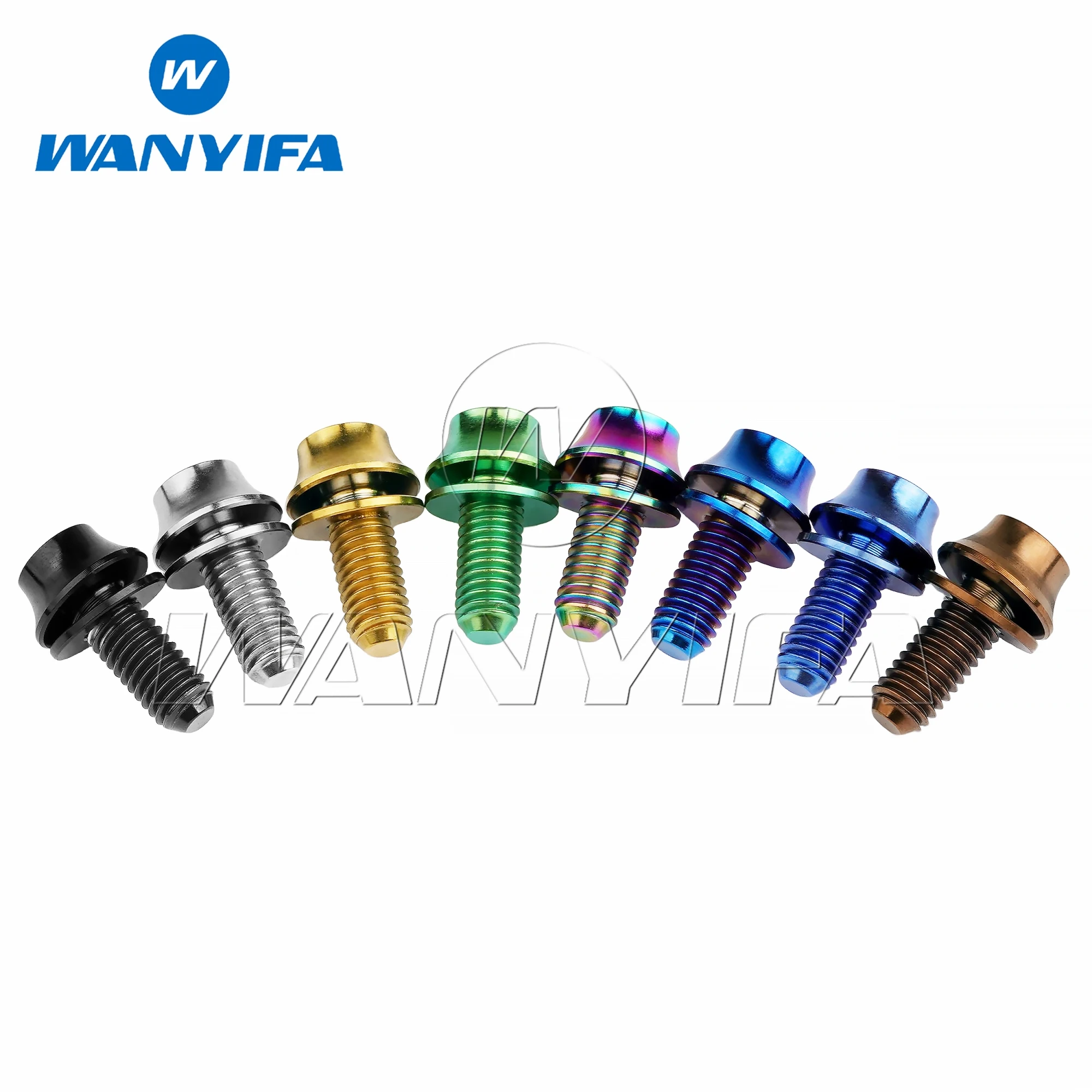 Wanyifa Titanium Bolt M5x12mm with Washers Bike Bottle Holder Screw Bicycle Water Bottle Cage Bolts