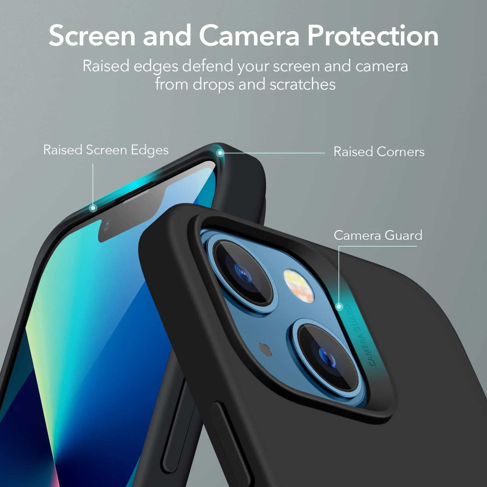 ESR for iPhone 13 Pro Max Liquid Silicone Case for iPhone 13 Cloud Silicone Magnetic Case for 13 Pro Shockproof Protection Cover