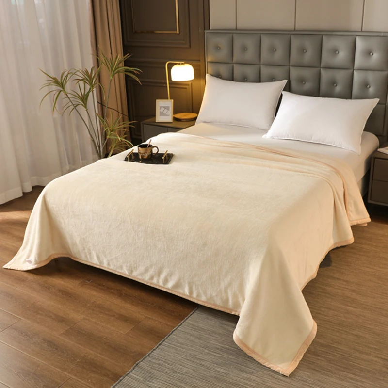 

Beige Soft Cozy Plush Throw Blanket Solid Lightweight Fuzzy Flannel Blankets for Bedroom, Luxury Warm Blanket for Couch Sofa Pet