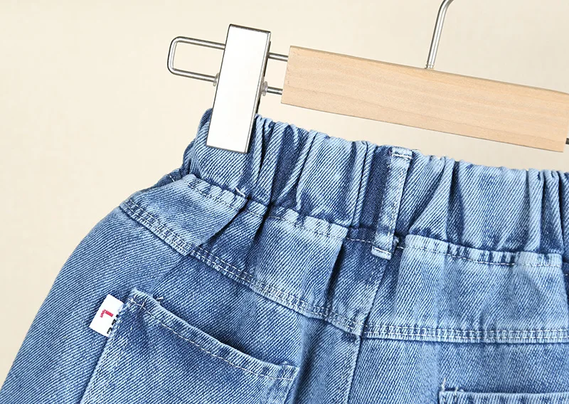 Kindershorts 2026 Sommer Neu Mädchen Koreanisch Bedruckte Gewaschene Zerrissene Weiche Denim-Shorts für 3-10 Jahre Alte – Detail 11