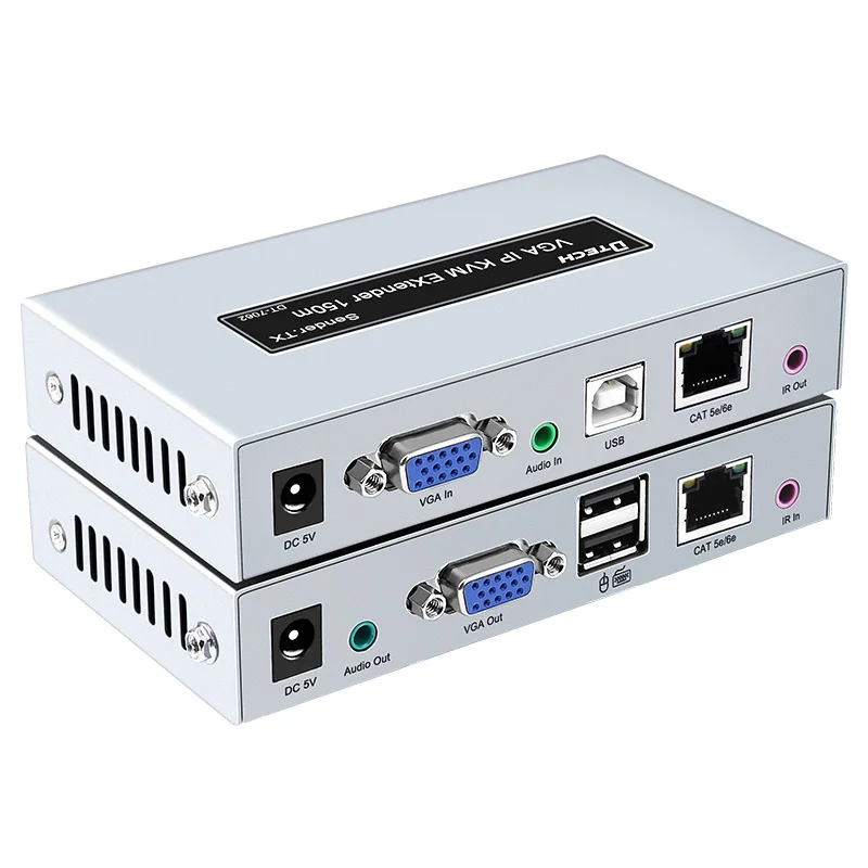 DTECH VGA Usb Kvm Extender Over IP/TCP UTP/STP CAT5e/6 Rj45 LAN Network VGA Mouse and Keyboard Extender VGA USB