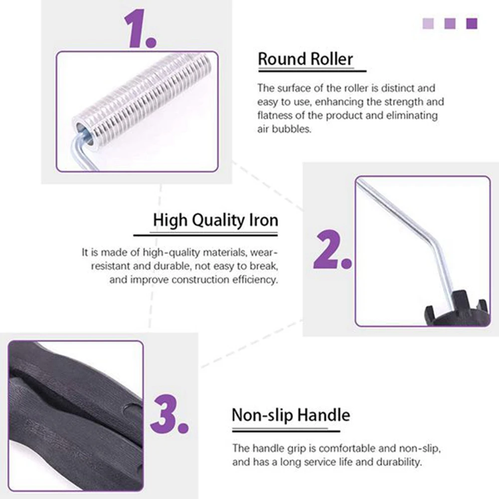 10Pcs Fiberglass Laminating Aluminum Paddle Stripes Mould FRP Vertical Roller Kit Bubble GRP Work For Bathtub Boat-A68E