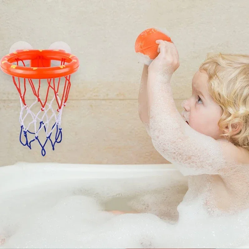 A Suit of Children's Toy Mini Cute Little Bear Basketball Bathroom Bath Toys Shoot At The Basket Games in The Pool