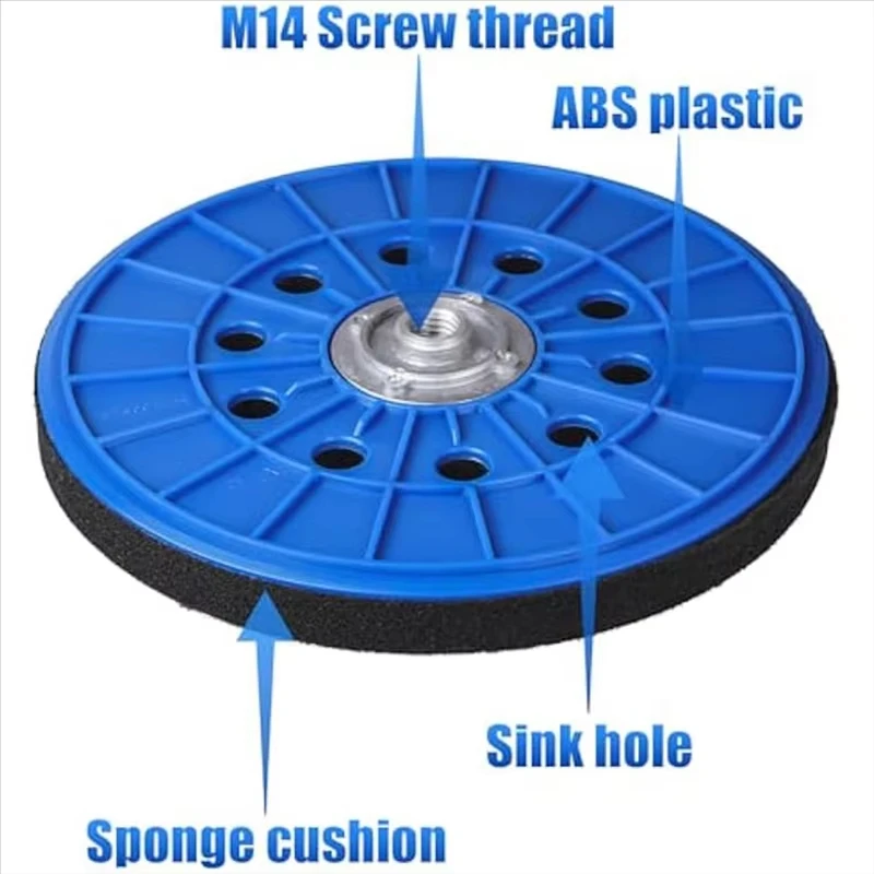 دريوال ساندر هوك وحلقة 10 حفرة 9 بوصة 210 مللي متر لوحة احتياطية مع 14 مللي متر موضوع جدار تلميع دعم لوحة الموضوع الرملي الوسادة