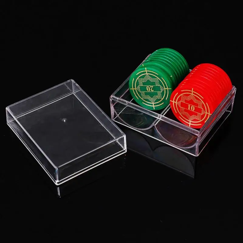 

Poker Chip Rack Poker Chip Display Clear Trays 2 Slots Clear Acrylic Poker Chip Rack Holds 40 Standard-sized Chips For Casino