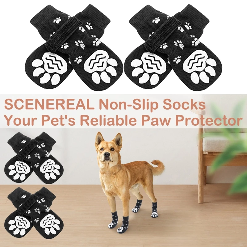 4Pcs Haustier Hund Schuhe Socken Outdoor Indoor Wasserdicht Nicht-slip Hund Schuhe Hund Katze Socken Pet Paw Protector für Kleine Medium Large Hund