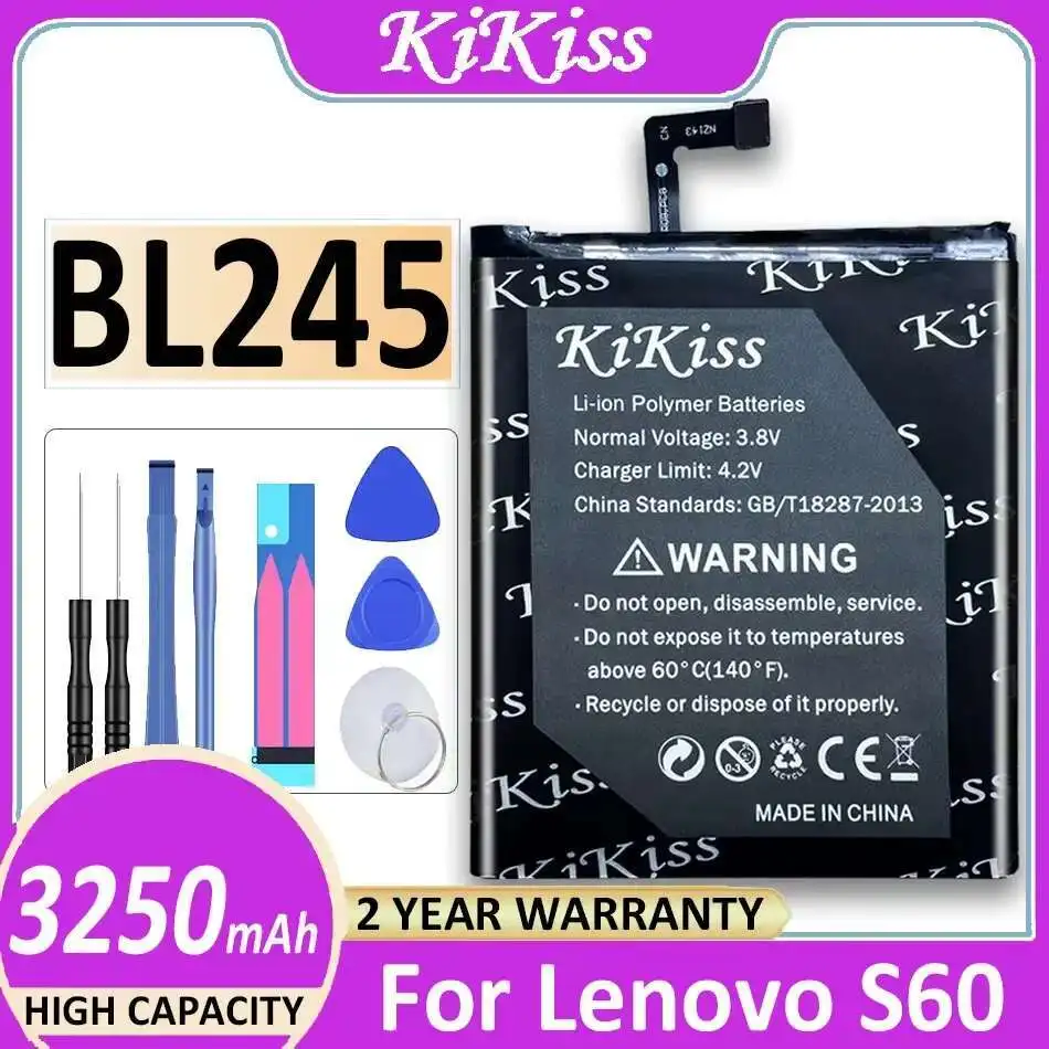 

Аккумулятор мобильного телефона BL245 емкостью 3250 мАч для Lenovo S60 S60-T S60-W, быстрая зарядка, замена премиум-класса
