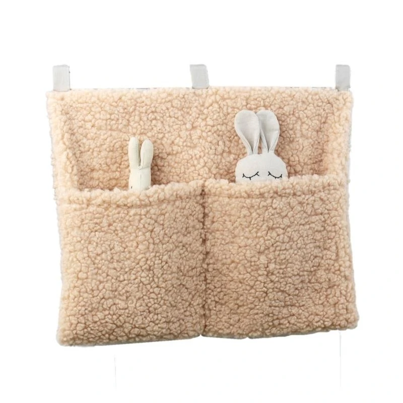 Praktische bed opbergtas Eenvoudig installeren Hangtas met dubbele zakken voor babybed -naaste praktische hangtas