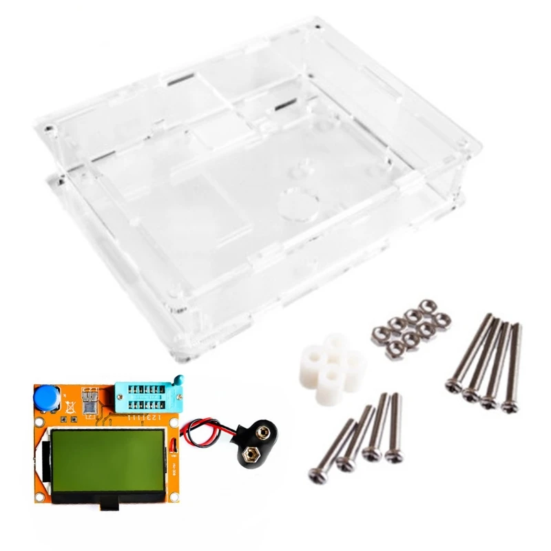 Clear Acrylic for Case for Shell Housing For LCR-T4 Transistor Tester SCR/MO