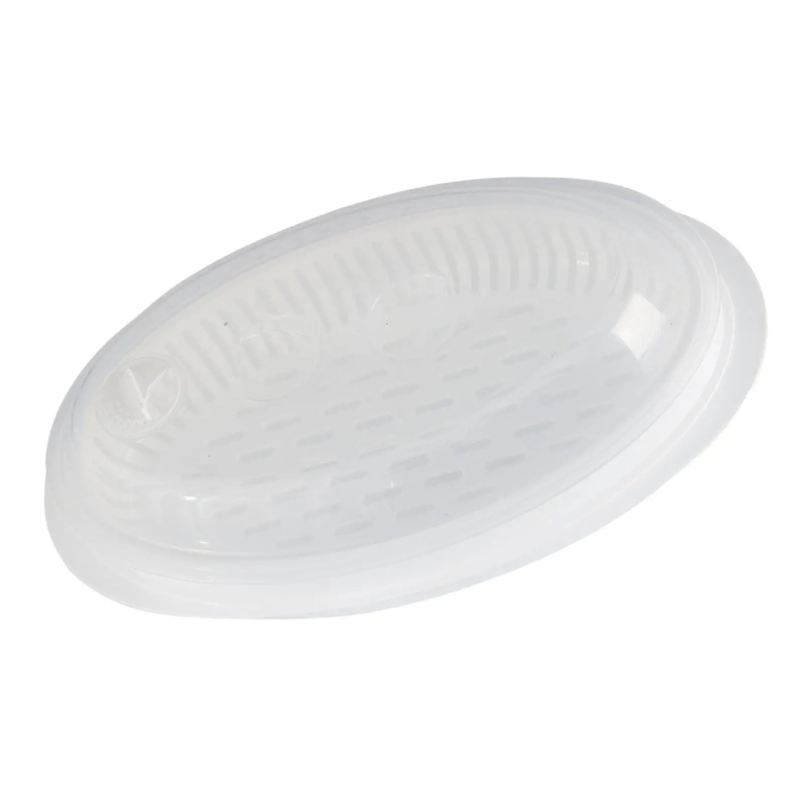 Microwave Steamer Locking Steam Vent Lid Plate Cooker for Dumpling Veggie