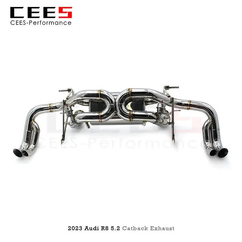 CEES Catback for Audi R8 5.2 2023- Tuning SS304 Performance Exhaust System Assembly Car Accessories Valve Mufflers