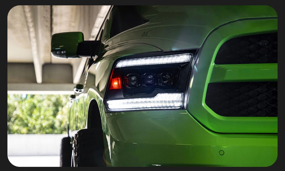 Auto Parts For Dodge RAM Headlights 2009-2018 1500 2500 3500 latest Styling LED DRL Three Projector Car Accesorios Modified