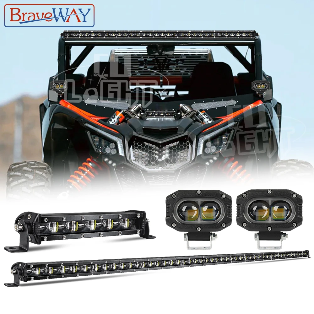 �y�Z�[�����zBraveWAY ATV/UTV LED ���[�N���C�g�A�g���b�N/�I�t���[�h/�I�[�g�o�C�P�� LED �o�[�A�|�����X/Can-Am/�z���_/���}�n/�J���T�L�p