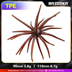 Bazooka TPE Fishing Lure 2g 8g Simulated Sea Urchin Lures Soft Silicone For Bream Pike Bass Mandarin Tilapia Gears Winter Biats