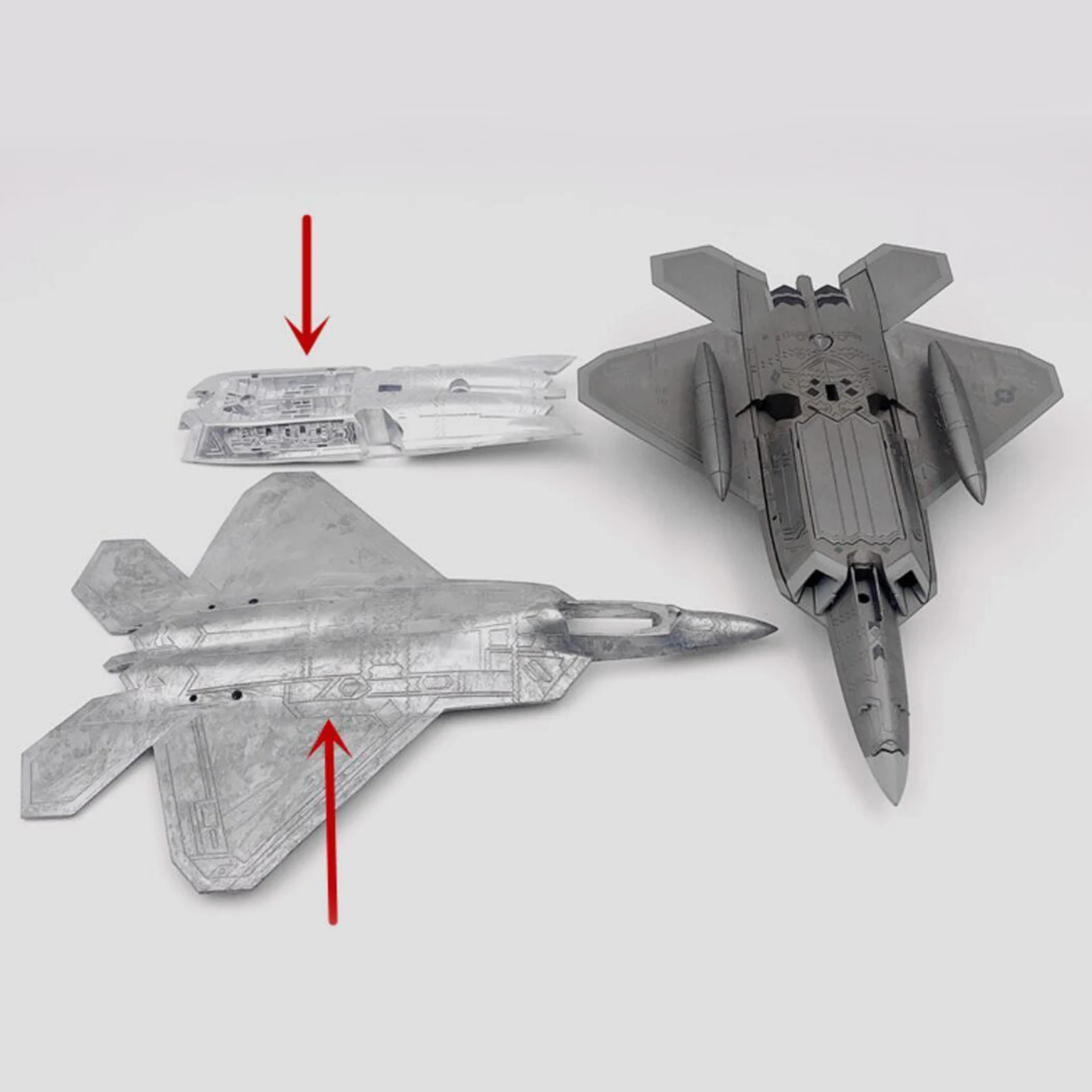 1/100 Scale F-22 Metal Airplane Plane Model With Stand High Simulation FightPlane For Home Office Desktop Decor Ornaments Crafts