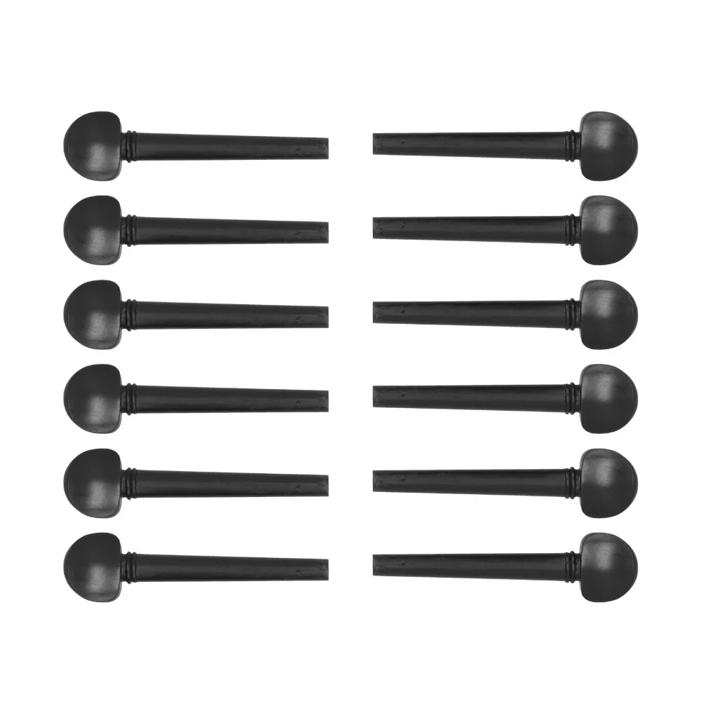  12 قطعة خشب الأبنوس أوتاد ضبط الأبنوس أوتاد خشبية ضبط استبدال أوتاد ضبط الكمان عين السمكة #5