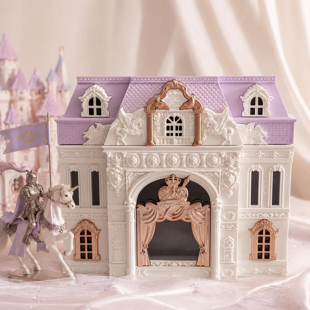 Flower Knows Knight Unicorn Storage Box Makeup Organizer Cosmetic Storage Desktop Vanity Organizer Cute Aesthetic Fantasy