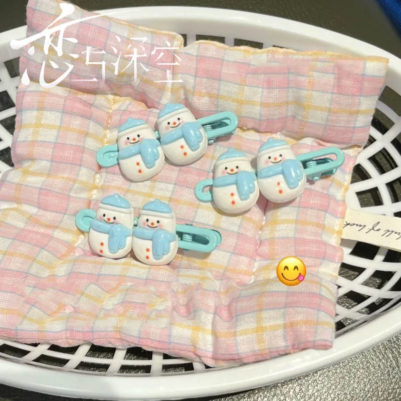 게임 러브 앤 딥스페이스 제인 코스프레 헤드웨어 귀여운 합금 레진 눈사람 헤어클립 헤어핀 장신구 헤어 액세서리 장식품