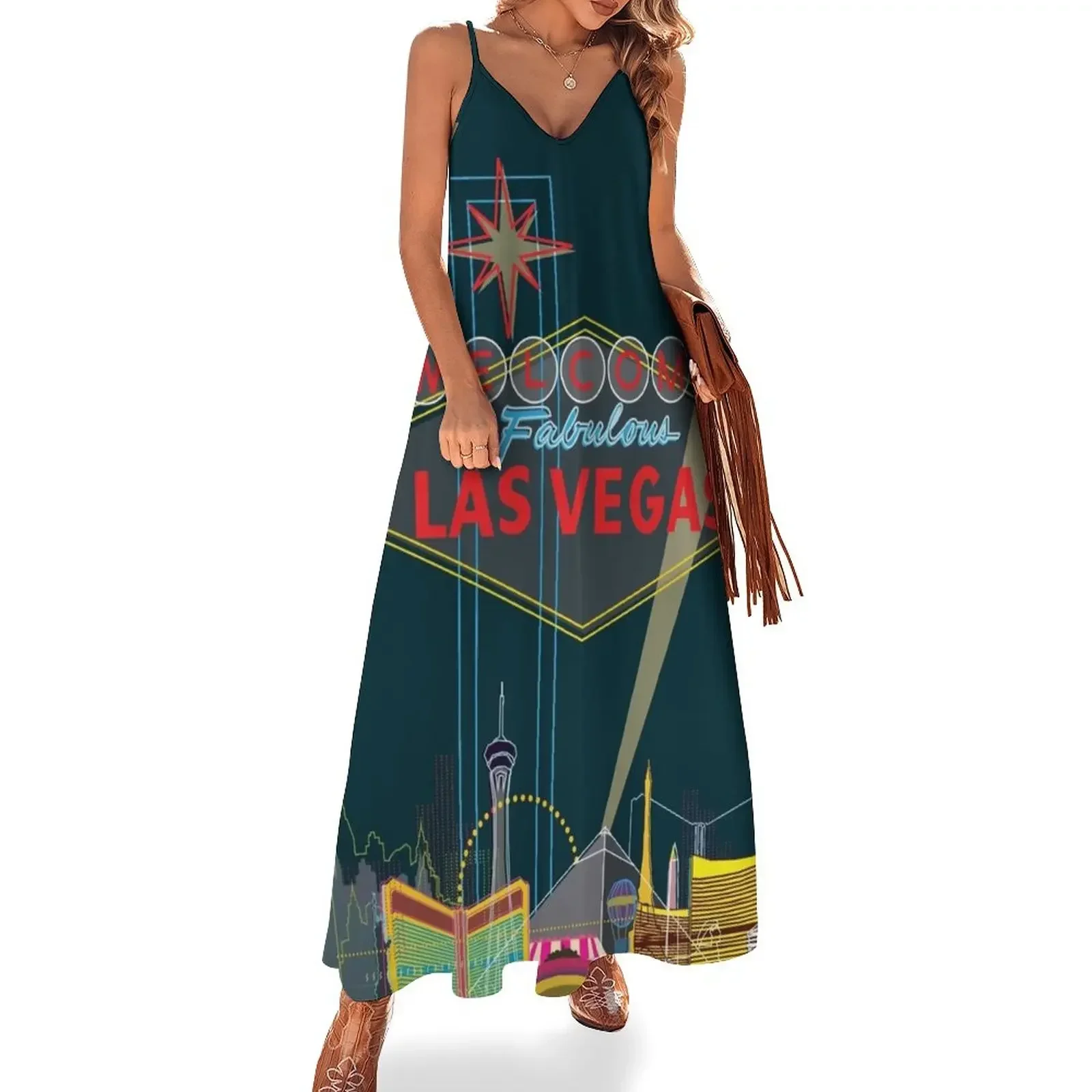 

Las Vegas Sleeveless Dress women dress long sleeve dresses dresses ladies 2024 summer Dress