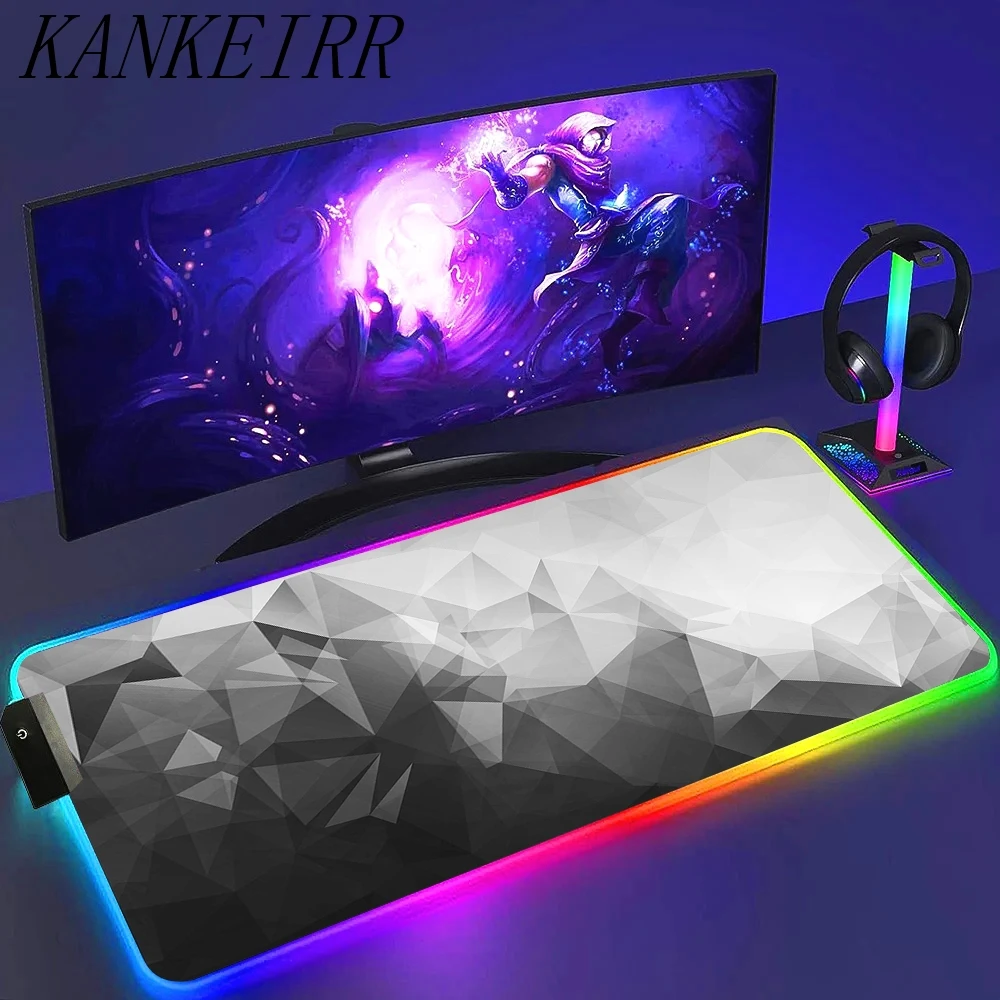 

Большой геймерский коврик для мыши с RGB-подсветкой, 40x90 см, игровой коврик для мыши, светодиодные коврики для клавиатуры, светящиеся настольные коврики, коврик для мыши для ПК