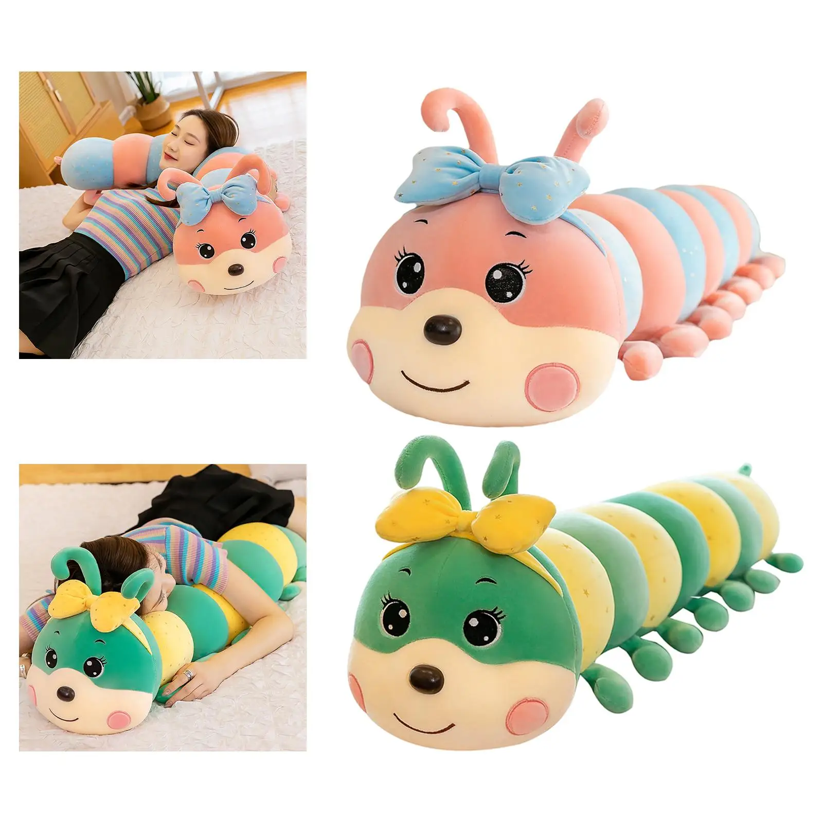 Adorável caterpillar wiggler inseto worm coxim plushie bonecas para meninas meninos aniversário