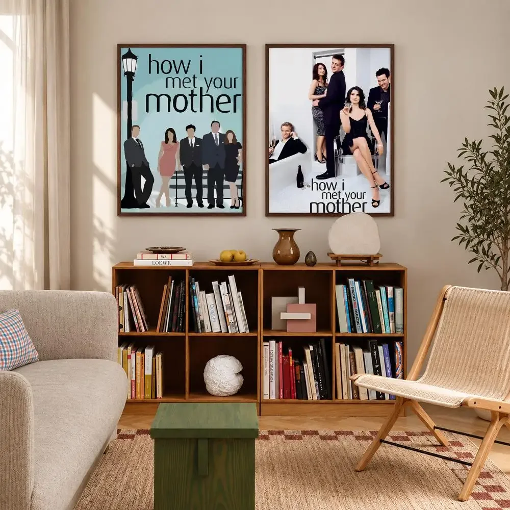 Popular Romantic Sitcom How I Met Your Mother Poster Self‑Adhesive Waterproof Poster Sticker Wall Art Home Decor