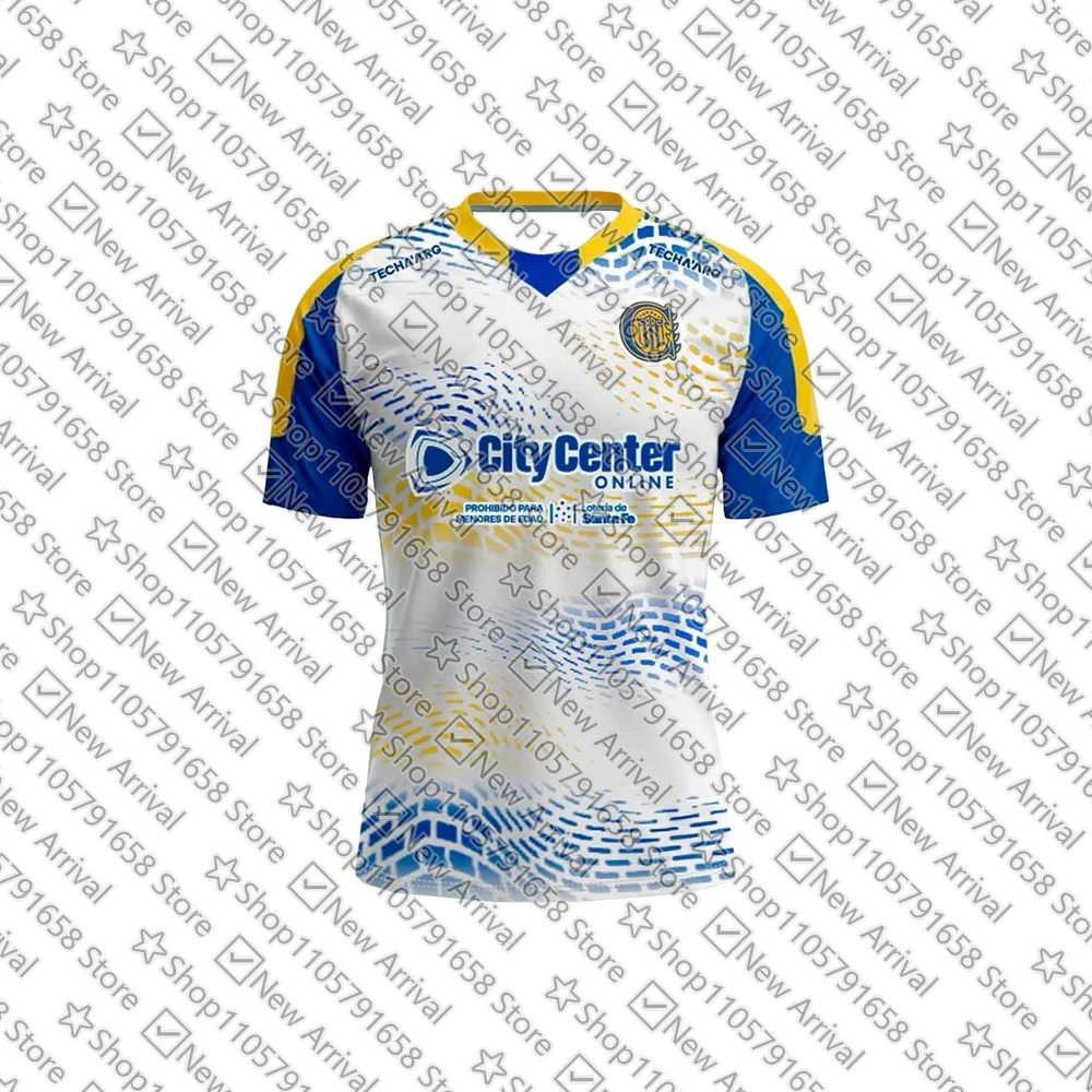 26/27 100th Anniversary Adult Sport Men T-Shirt Rosario Central Breathable Quick-dry Match Training Football Home Jersey Unisex
