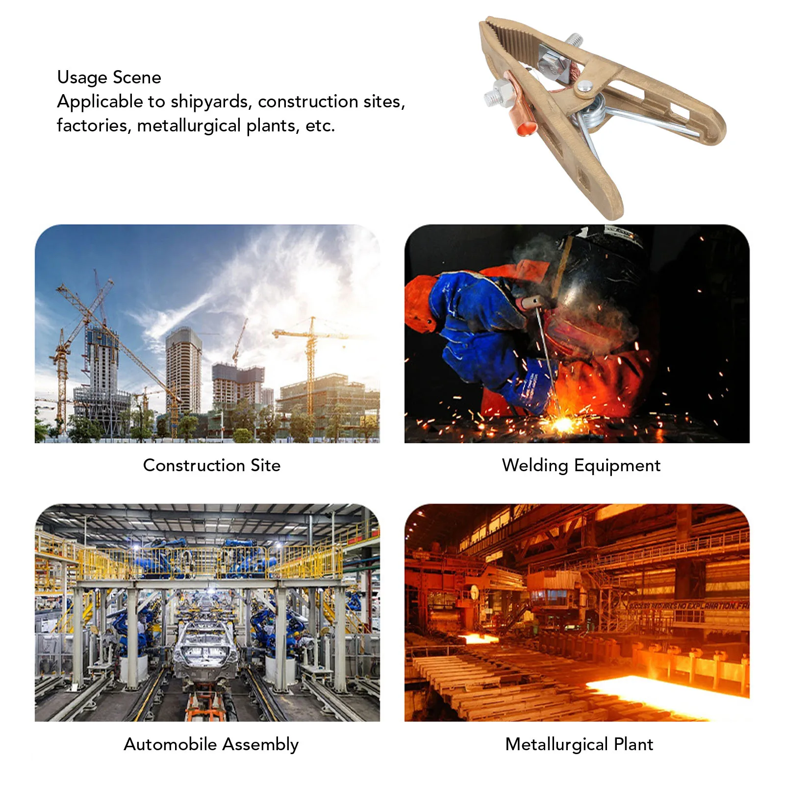 A Shape Ground Welding Earth Clamp 800A High Power เครื่องเชื่อม Grip Clip Clamp