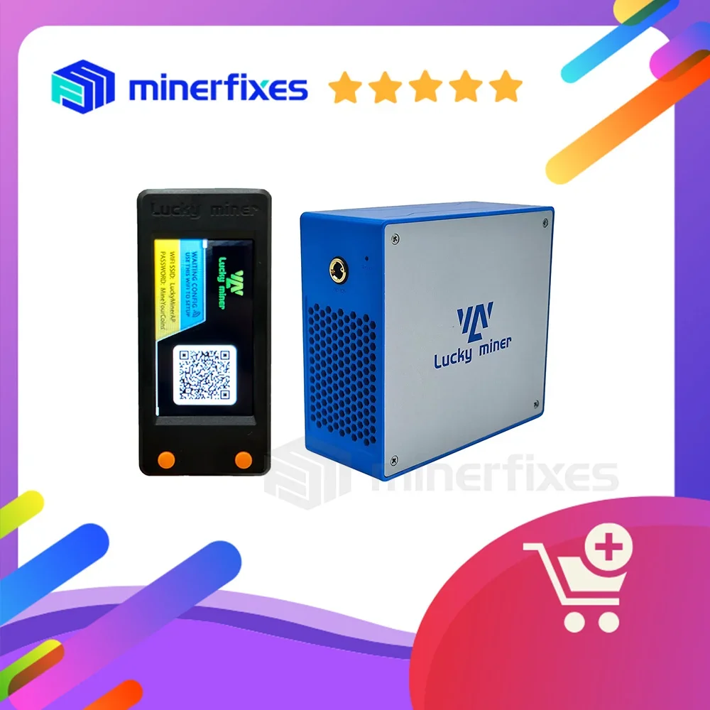 

Bitcoin Miner Lucky miner LV07+LV02 WIFI 1TH/S SHA256 Home Silent lottery miner BTC machine solo bitaxe ultra