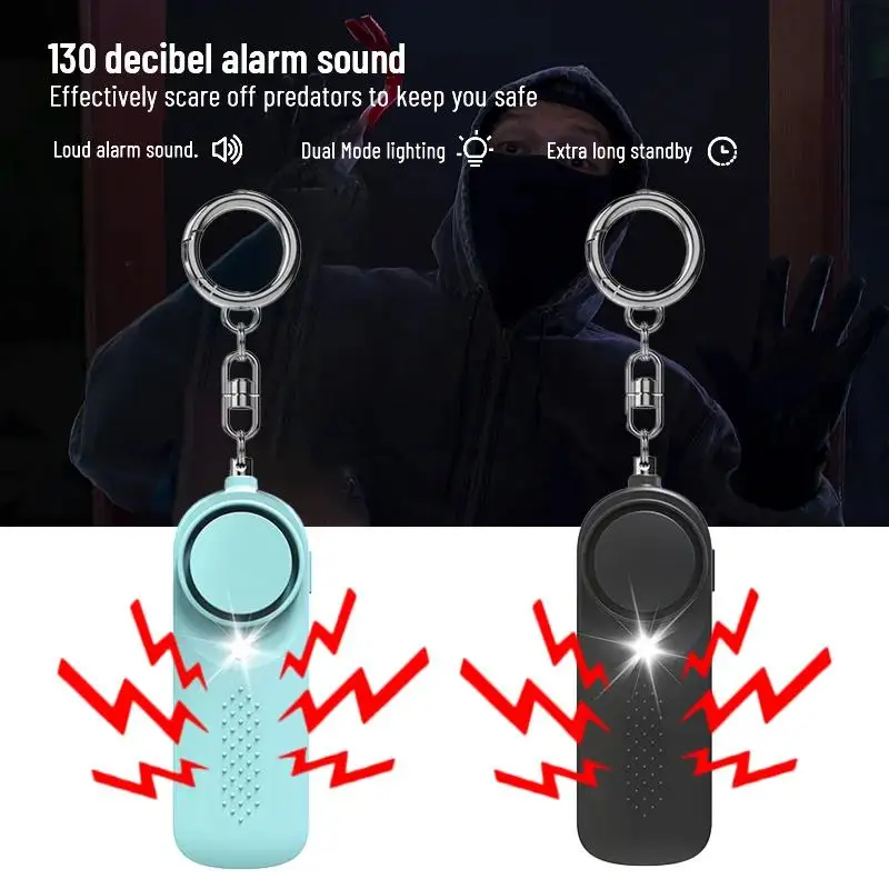 130dB Protect Alert Personal Alarm for Women Self Defense Personal Defense Siren Anti-attack Security for Children Girl Carrying