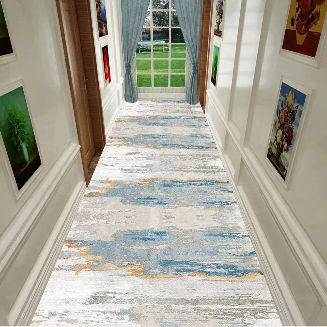 Geometry Runner Long Corridor Carpets for Hallway Decoration Home Floor Mats Luxury Lobby Aisle Entryway Decor Area Rug Washable