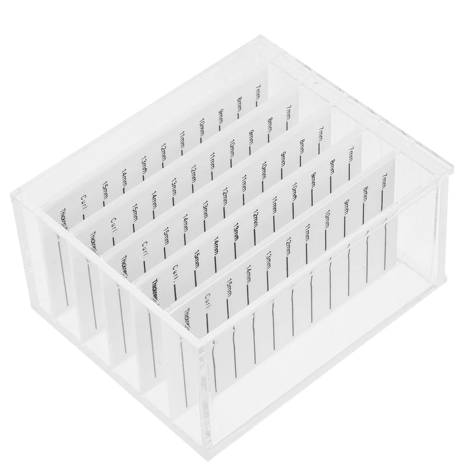まつげ収納ボックス クリアアクリルつけまつげオーガナイザー 美容院用 取り外し可能な仕切り スライドドア まつげ接着剤 メイクアップ