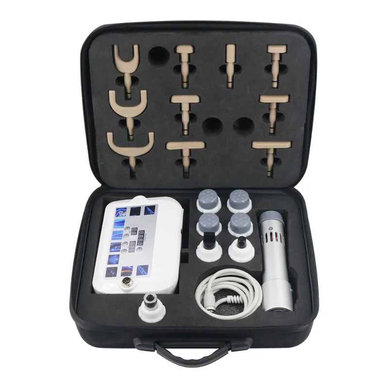 Shock Wave Physiotherapy Instrument 2-in-1 Electromagnetic Massage Chiropractic Gun Extracorporeal Shock Wave Spine Massage Gun