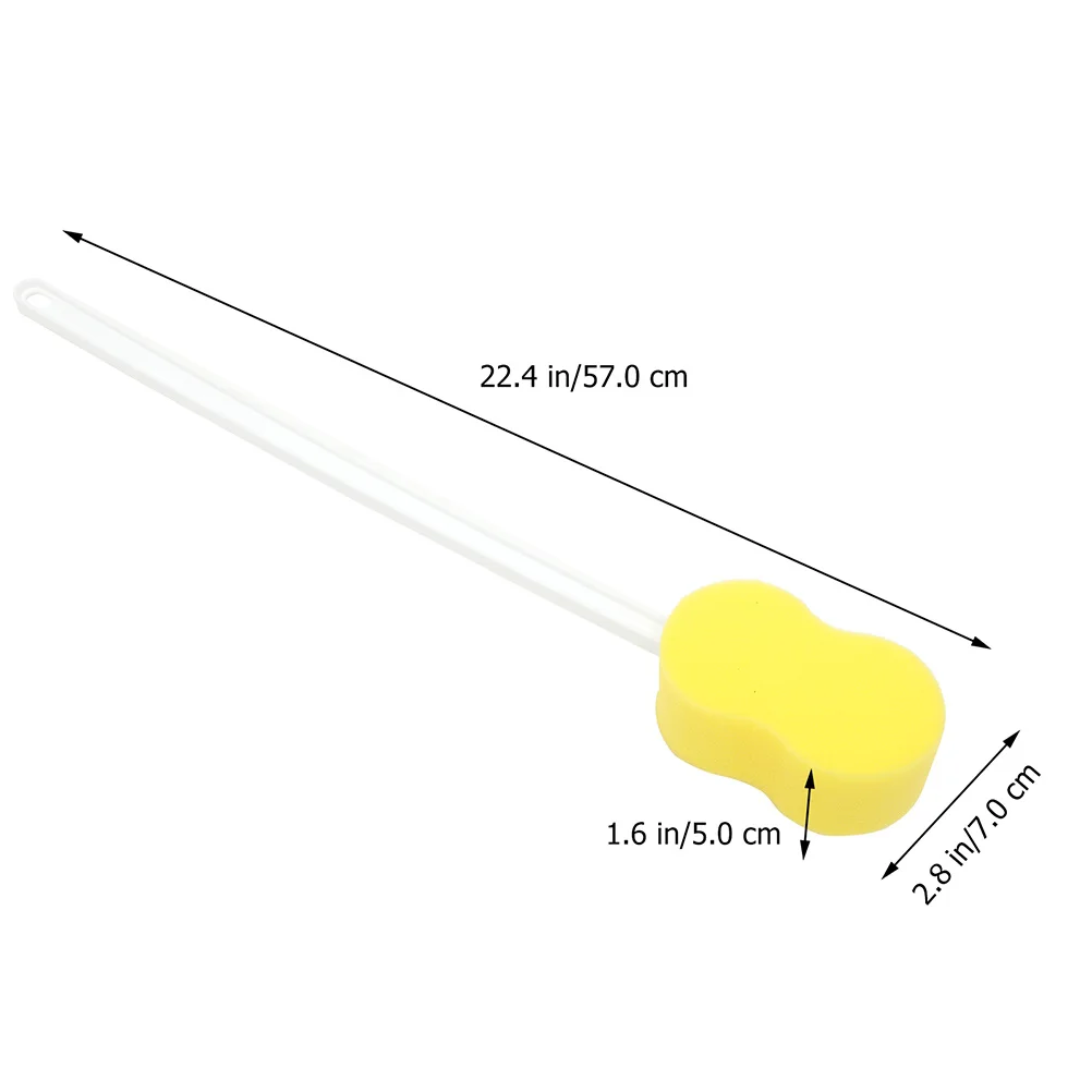 

2Pcs Long Handled Sponge for Shower Body Scrub Brush Exfoliating Bath Tool Reaches Back Easily Gentle Yet Effective on Sensitive