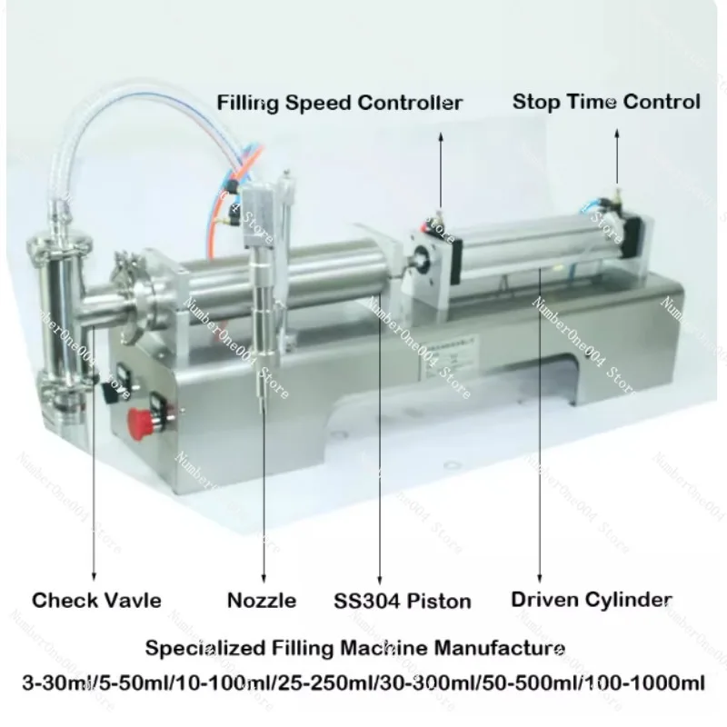 

Anti-Drip Single-Head Liquid Filling Machine 3-5000ml For Edible Oil Daily Chemical Emulsion & Liquids