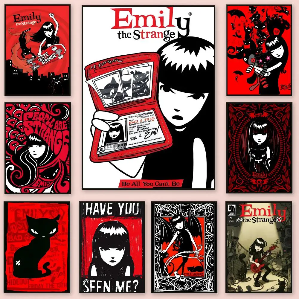 Gothic Comic Emily the Strange Poster Series HD Wall Living Room Home Decor Gift