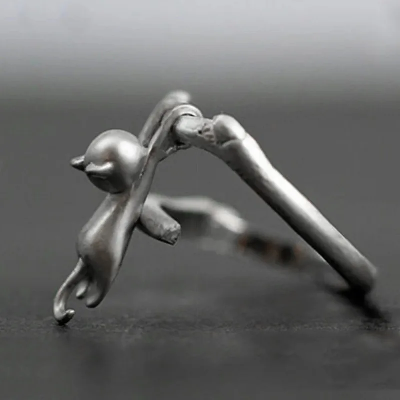 Women's 925 Sterling Silver Cat Branch Ring